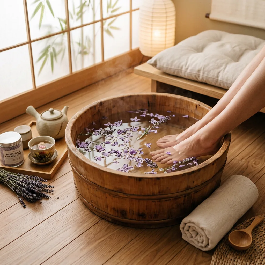 Magnesium voetbad met lavendel